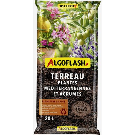 Terreau Plantes Méditerranéennes et Agrumes ALGOFLASH 20L