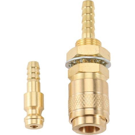 Adaptateur de gaz refroidi à l'eau, raccord rapide pour torche de soudage TIG ou MIG, prise M6 jaune (1/5)