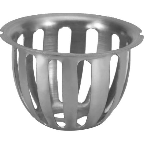 Set di 2 filtri in acciaio inox da 75 mm – bloccano foglie e detriti – per scarichi da balcone