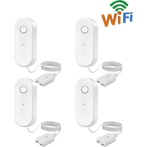 4 détecteurs d&aposeau WiFi, alarme de fuite, alerte d&aposinondation, alerte de débordement (1/5)