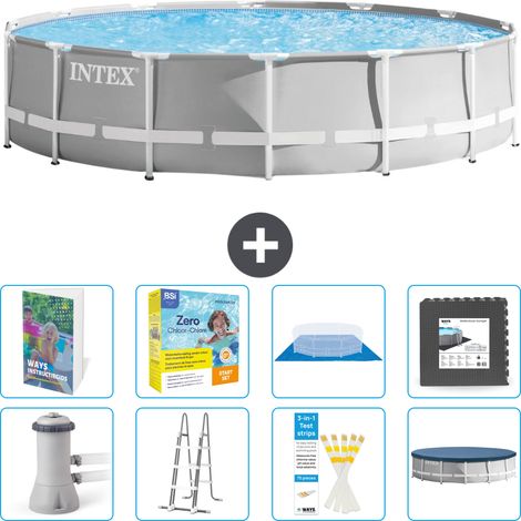 Prism Frame Pool Rund - 427x107 cm - 9-teilig S607
