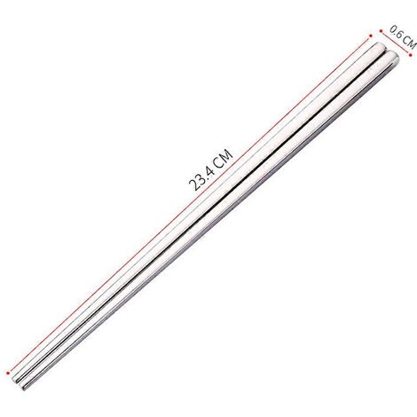Baguettes de table antidérapantes et isolantes en acier inoxydable (4 paires) (1/5)