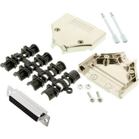 MH Connectors MHDTPK25HD44FS-K Kit embase SUB-D femelle 180 ° Nombre de pôles: 25 fût à souder 1 pc(