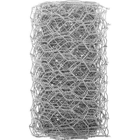 Chicken Wire Fencing - Galvanized Steel - 122 Cm H x 15.24 M L - Outdoor Use - 1 Roll (1/5)