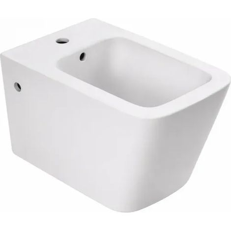 Bidet sospeso serie Pluma, ceramica bianca opaca BARBOTTINA