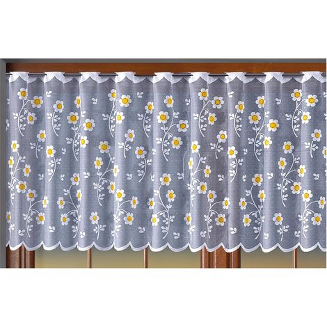ZAZDROSKA ZAZDROSKA Küchenvorhang mit DAISY-Blumen, 150x50 + Saum