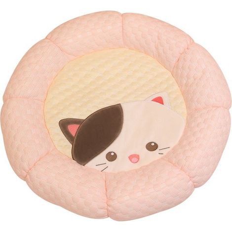 Cuscino da pavimento con graziosi motivi floreali, grande cuscino in poliestere per sedia, ufficio, soggiorno, letto (4040 cm), rosa (1/2)