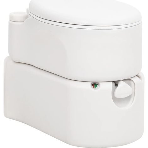 WC de camping intégré, blanc, 24+17 L, PEHD et émail