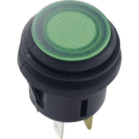 TRU COMPONENTS 1587918 TC-R13-527D2B Interuttore a pressione 14 V/DC 20 A 1 x On / Off Permanente Verde 1 pz. (1/5)