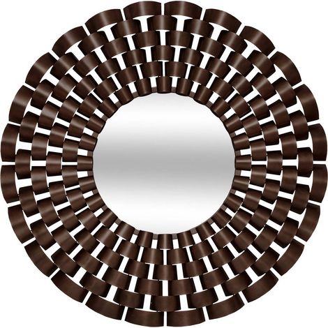 Espejo redondo Youri, 90 cm de diámetro, marrón - Atmosphera créateur d'intérieur (1/3)