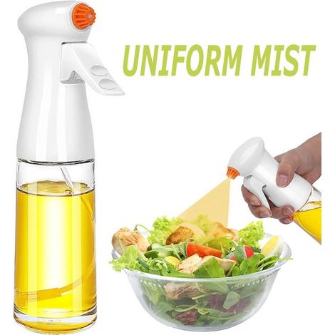 Olivenöl-Sprühflasche aus lebensmittelechtem Glas, tragbarer Ölspender, Speiseöl-Sprühgerät, Olivenöl-Sprühflasche, bestes Küchenzubehör für Heißluftfritteuse, Grill, Salat (2 Stück)