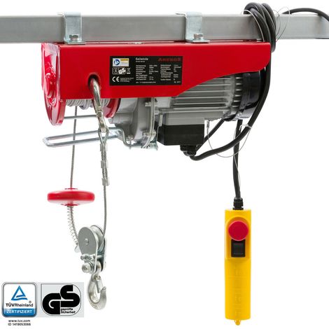 AREBOS Electric Winch Hoist Lifting Engine Pulley Electric Wire Rope Winch 100/200 kg (1/8)