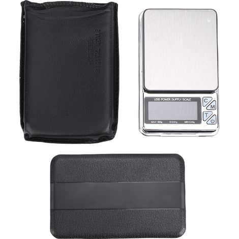 Échelle milligramme 7 unités 600g/0.01g poche numérique Portable bijoux précis Micro Mg gramme écran LCD chargement USB pour la cuisine (1/5)