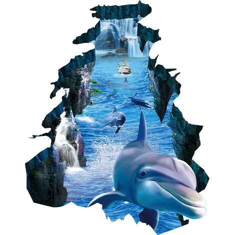 3D-Wandaufkleber, selbstklebend, wasserfest, für Fenster