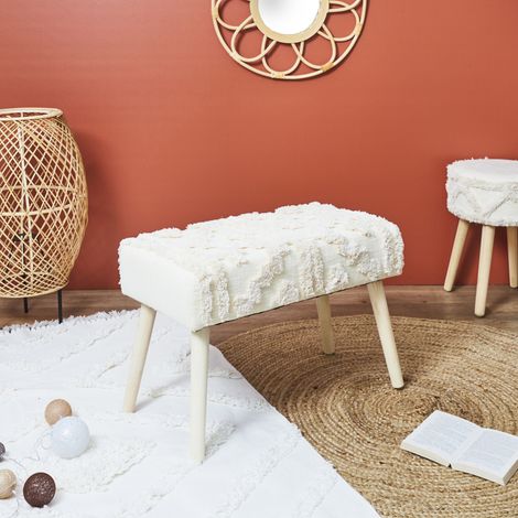 Banc - HOME DECO FACTORY - Mirage - Pratique - Léger - Blanc
