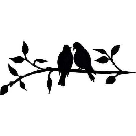 Silhouette en Acier d'oiseau en métal, décoration d'oiseaux de Branche en Acier, Art de la Figure en métal, décor d'art d'arbre, pour Les décorations extérieures de Patio de Jardin (1/3)