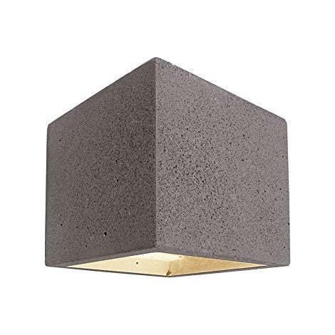 Applique murale beton cubique cube anthracite - deko light