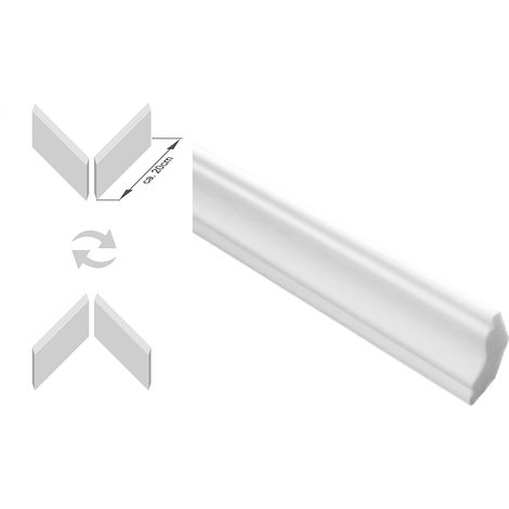 Modanature per stucchi incl. angoli XPS stabile Marbet 22x22 E-23-NK: 30 metri. inclusi 4 angoli (1/5)