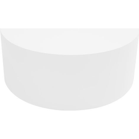 Présentoir rond moderne autoportant 50 cm/60 cm blanc/noir 50 x 20 cm - blanc
