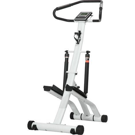 Stepper mit Griff, LCD-Display, 12 Widerstandsstufen, Schwarz/Silber, 80 x 61 x 134 cm (1/5)