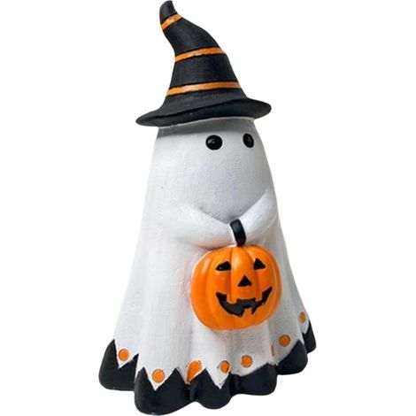 Figurines fantomatiques en résine Faites à la Main, Statues de Citrouille, détails délicats pour des expériences Uniques de décoration de la Maison d ' Halloween, décorations d ' Halloween (1/5)