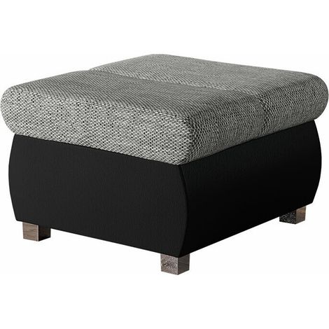 Pouf Comfivo 142, Soft 011 + Lawa 05, 39x60x60cm, Diamètre: 0, Faux cuir + Tapisserie, Pieds: Métal, 0 (1/4)