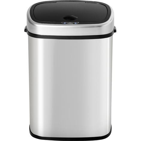 Intelligenter 58-Liter-Abfalleimer mit Infrarotsensor, automatischem Deckel, ABS-Stahl, 40,9 x 28,9 x 68 cm, für Küche und Bad
