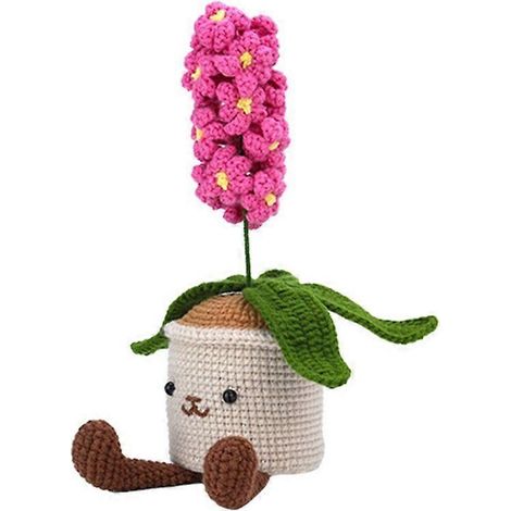 Kits de crochet pour plantes en pot jacinthes à faire soi-même, pour débutants, avec fil et crochet. (1/5)