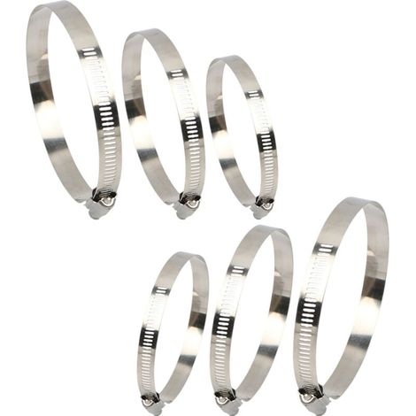 Stück verstellbare Schlauchschellen aus Edelstahl, Schlauchschellenclips, 91–165 mm, Schlauchschellen-Sortiment mit 3 Größen, Schlauchschelle für Automobil- und mechanische Anwendungen