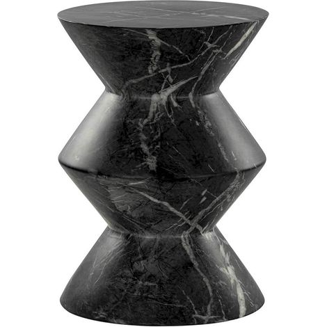 Table d'appoint effet marbre noir - Noir marbré (1/5)