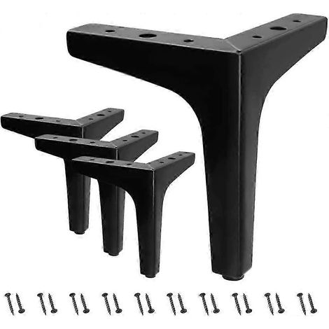 Un ensemble de meubles triangulaires de 1,20 mètre de long avec des pieds en métal, convenant au remplacement des pieds d'armoires, de lits, de canapés, de tables et de chaises. (1/5)