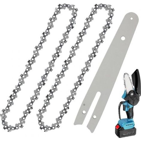 Kit Barra e Catena 6" Pollici Doppia Catena Per Mini Motosega a Batteria Sega (1/5)