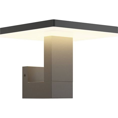 LED-vägglampa utomhus "Olesia" aus aluminium / grå / zink von Lucande