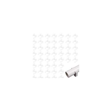 50 Pièces 20mm Tuyau Clips Set,Support en U pour tuyau en PVC,Tube 20mm,Clip de Tuyau pour Fixation des Tuyaux d'eau, Gaz, Plastique, Tuyau Clips pour Ateliers, Chantiers