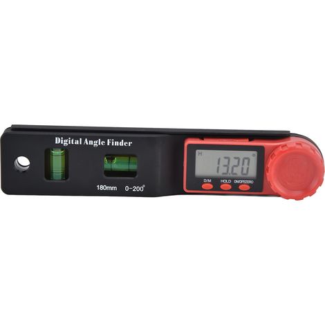 2-in-1 Digitaler Winkelmesser und Winkelmesser 0-200° mit Wasserwaage