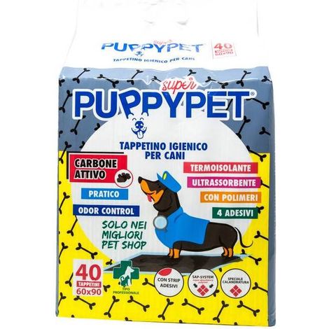 TAPPETINO PUPPY PET CM.60X90 CARBONI ATTIVI PZ.40