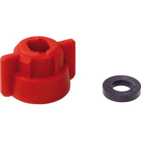 Tuerca de boquilla tipo bayoneta SW10/8 color rojo con junta 25 uds. Geoline GEOLINE 8253076P025