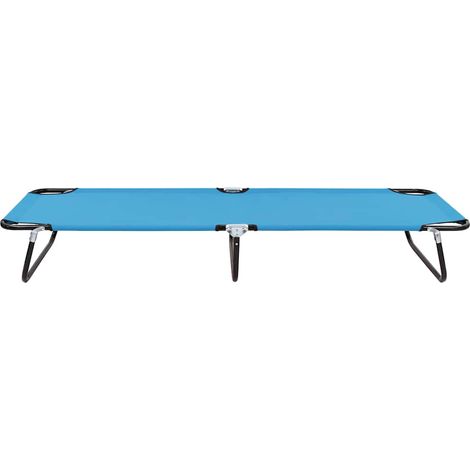 Maison Exclusive - Chaise longue pliable acier bleu turquoise (1/5)