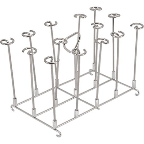 Support vertical pour brochettes en acier inoxydable, grille de friteuse verticale avec brochettes résistantes à la chaleur, support carré pour friteuse de cuisine (1/5)