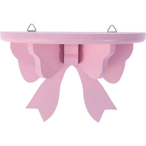 Étagère murale de rangement en bois en forme de demi-cercle, style nordique, pour chambre d'enfant (rose)-Pink