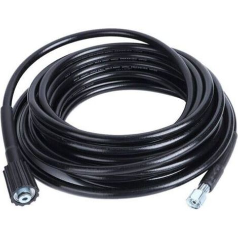 Manguera de alta presión de 10 m, manguera flexible roscada M22 para hidrolimpiadoras de alta presión con conector rápido tipo clic para hidrolimpiadoras Krcher K2 y K3.