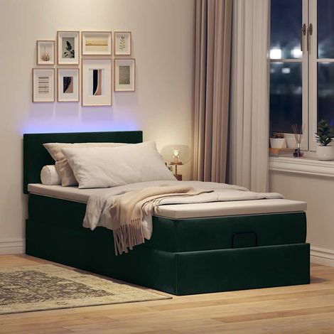 Maison Exclusive - Estructura de cama otomana colchón terciopelo (1/5)