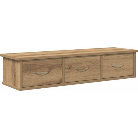 Mobile a Parete Rovere Artigianale 88x26x18,5 cm in Truciolato vidaXL