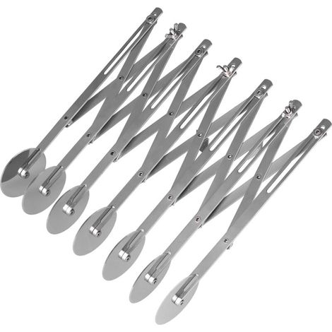 Stainless Steel Multi-Wheel Dough Roller Separator, Pizza Cutter, Cookie Cutter, Pastry Cutter, Baking Tools, 7 Wheels (1/5)