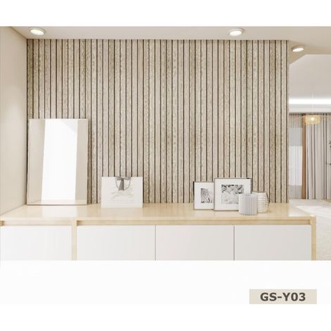 TRADE SHOP - Rotolo Pannello Murale Adesivo 60x300cm Effetto Legno Doghe Scanalate Per Pareti Gs-y03 - (1/4)