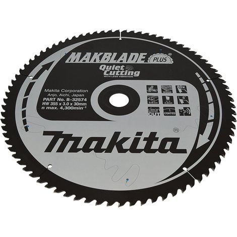 Makita B-32574 Lama Sega Circolare Makblade+ TCT 355x30mm 80T Legno