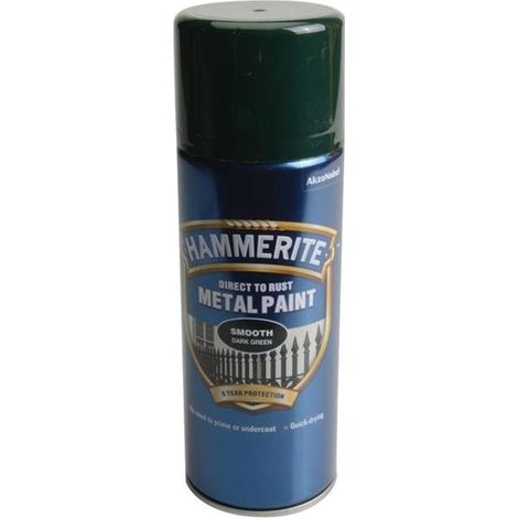 Hammerite 5092821 Direct to Rust Smooth Finish Aerosol Dark Green 400ml HMMSFDGAERO (1/6)