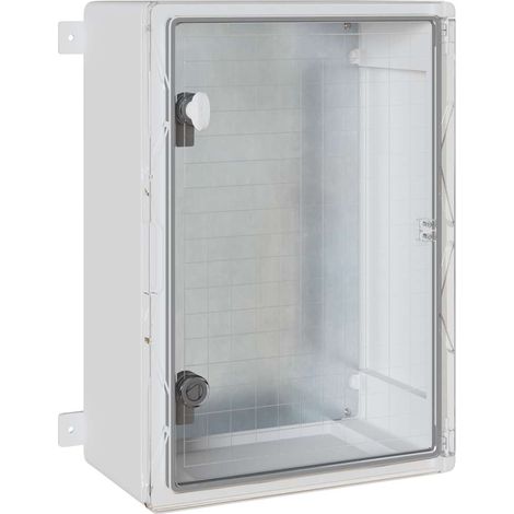 Armadio elettrico moderno 35 x 19,5 x 50 cm soluzione di stoccaggio elegante e versatile in plastica grigia 020058212