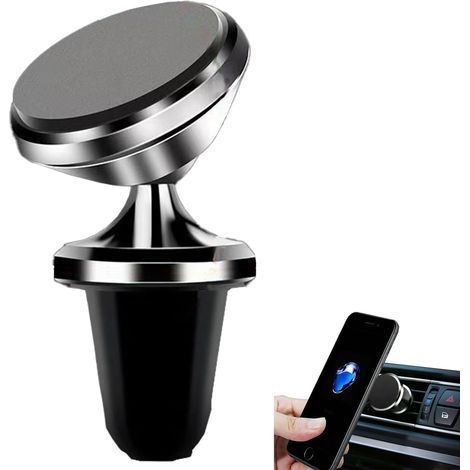 Support Voiture Magnétique Ultra Puissant pour Grille d'air, Rotation 360°, Compatible avec iPhone 15/14/13 et Autres Smartphones de 4 à 6,7 PoucesModèle Universel, Facile à Installer (1/5)