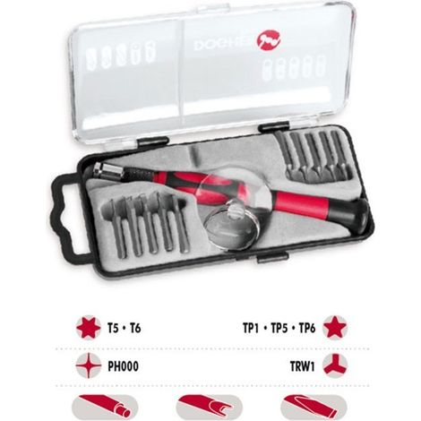 Juego de destornilladores de precisión para teléfono móvil, 12 piezas  DOGHER 380-004 (1/4)